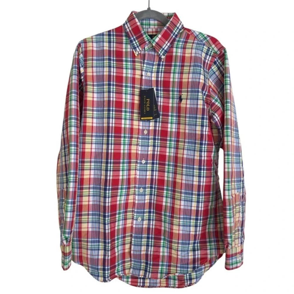 Polo by Ralph Lauren Men's Multicolor Plaid Shirt (red, blue, yellow,green) NWT
